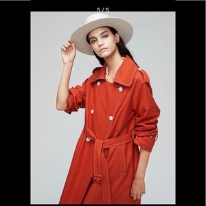 Jazzevar belted trench in burnt sienna Small NWT